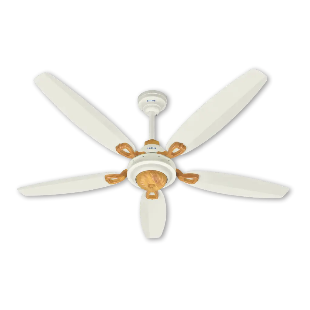 Lotus Model With Remote Control Cream + Light Wood BLDC INVERTER 30W 56"