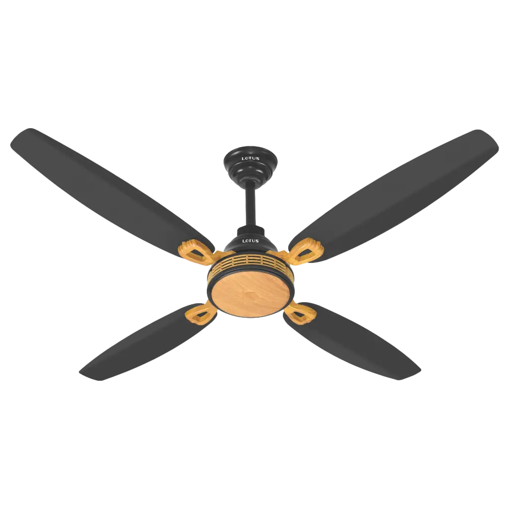 Tulip Model With Remote Control Black + Light Wood BLDC INVERTER 30W 56"