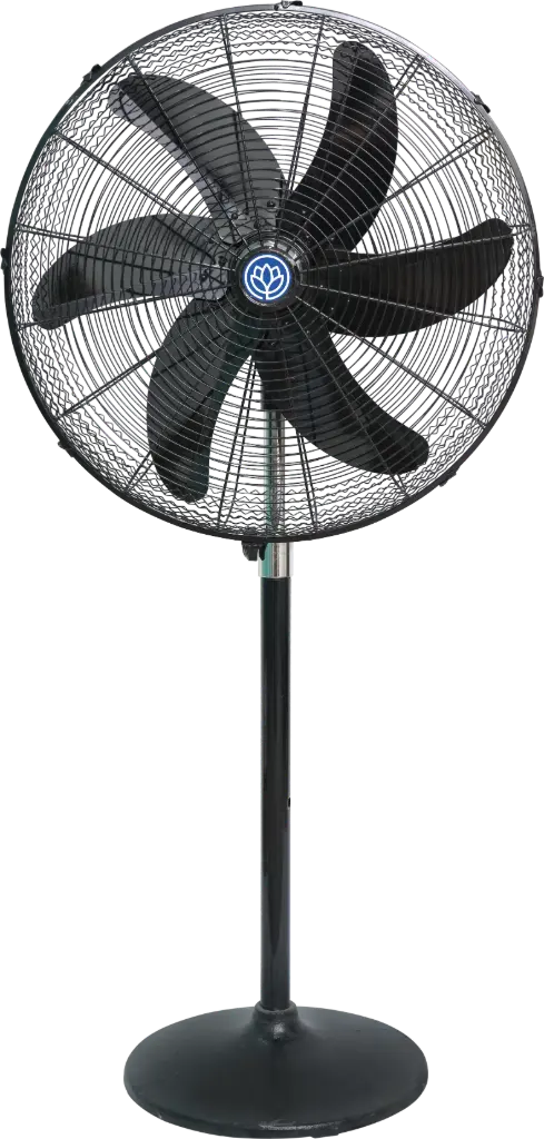 Lotus Pedestal Fan Sun Flower Model Full Black 6 Blade 220V Copper 24"