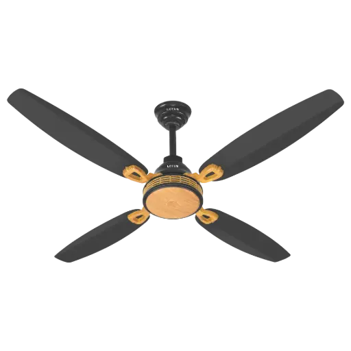 [7803] Tulip Model With Remote Control Black + Light Wood BLDC INVERTER 30W 56"