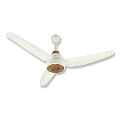 [7813] Lily Model With Remote Control Cream + Dark Wood BLDC AC/DC 60W Hybrid 56"