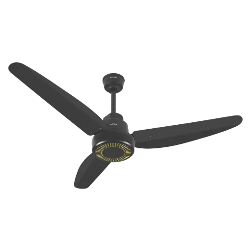 [7814] Lily Model With Remote Control Black + Black BLDC AC/DC 60W Hybrid 56"